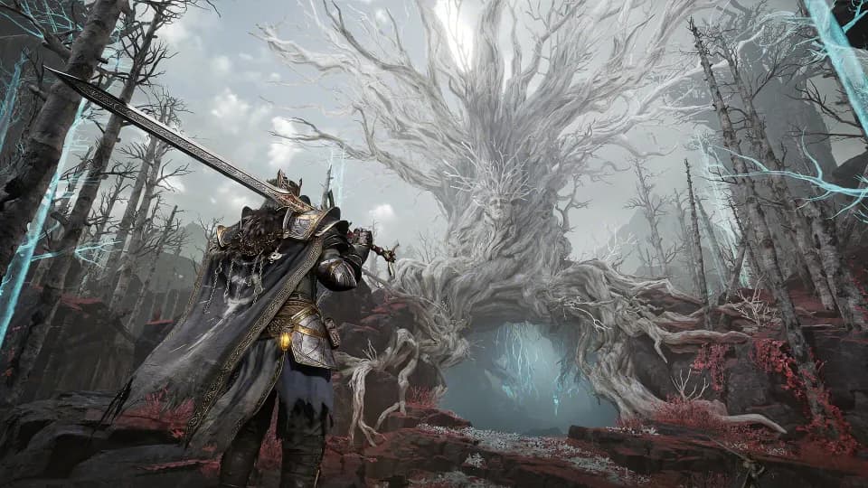 Heavily armored Withered Knight carrying a greatsword